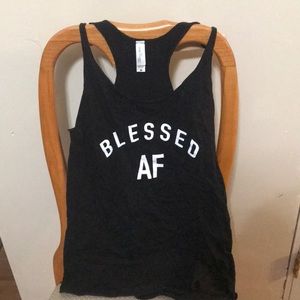 Blessed AF muscle shirt